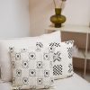 mudcloth pillow white african