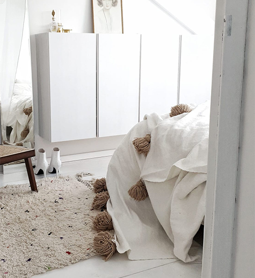 Pompom Blanket creme and Beige - Image 4