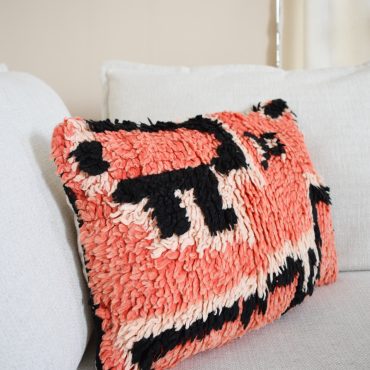 decorative cushions salmon color