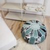 moroccan velvet pouffe green