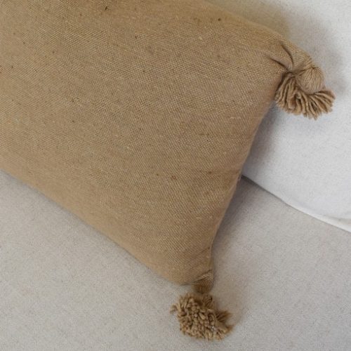 Alternative view of Moroccan Pompom Pillow Beige