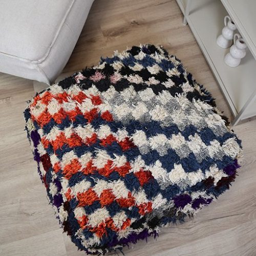 Alternative view of Boucharouite Floor Cushion - K1689