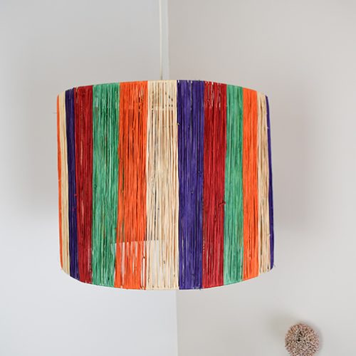 moroccan raffia lamp rainbow