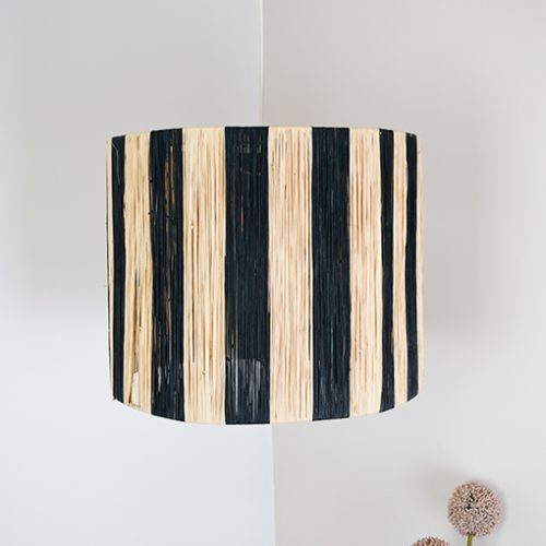 moroccan raffia lamp black