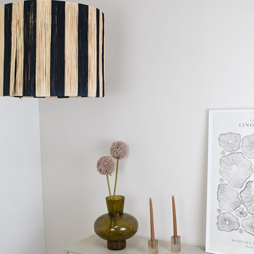 moroccan raffia lamp black