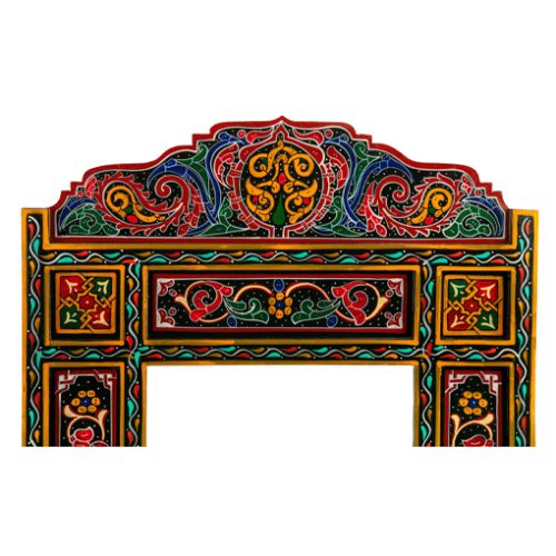 moroccan wooden mirror frame